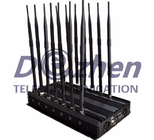 Adjustable 14 Antennas Powerful GSM 3G 4G Phone Blocker &amp; WiFi UHF VHF GPS Lojack All Phone Bands Signal Jammer