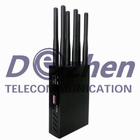 Portable WiFi 3G 4G Cell Phone Signal Jammer , 6 Antenna Wifi Jamming Device